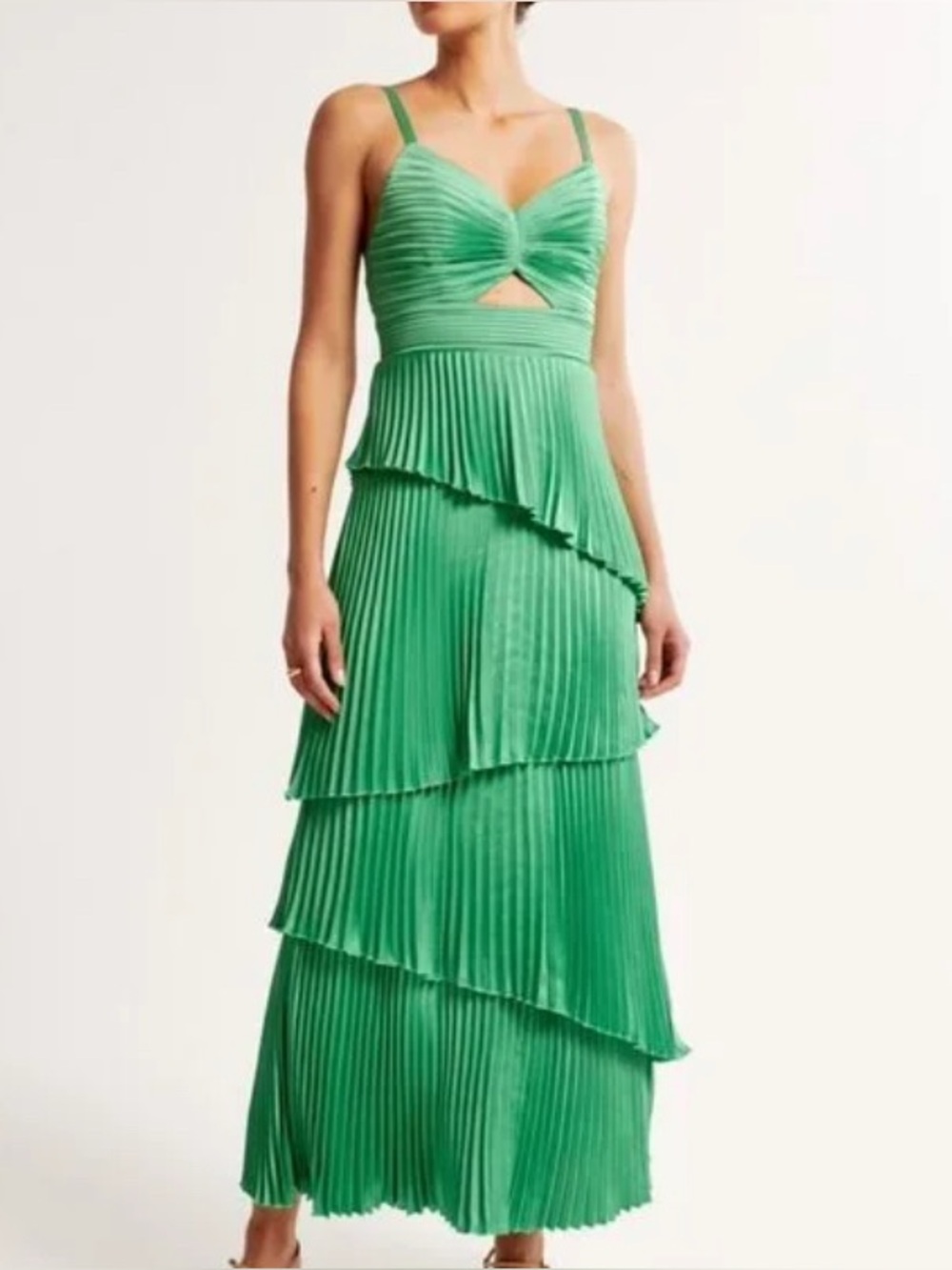 NWT Abercrombie & Fitch Giselle Pleated Tiered Maxi Dress Size XL